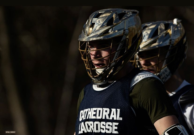 Senior Paul Sheddy looks on during a team practice. Sheddy is prepared for the upcoming season. He said, “We are ready to play our game and take the season one game at a time until we win the State Championship.”